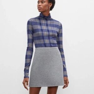 Club Monaco Centie Wool Mini Skirt Heather Grey Size 4